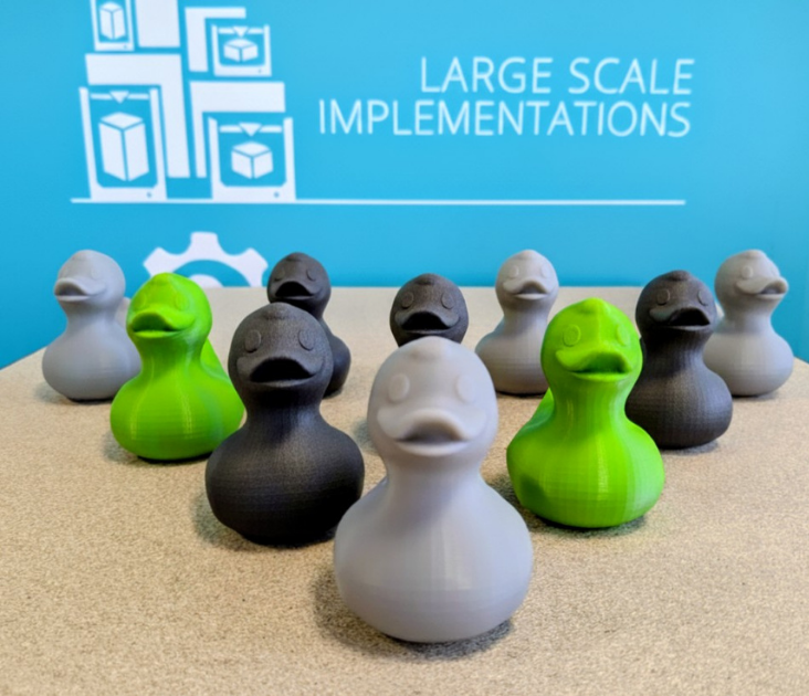 3D printed ducks across range of AM technologies